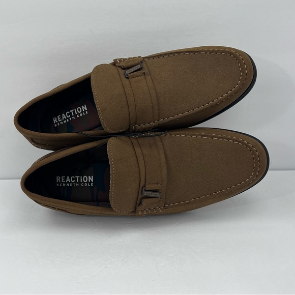 REACTION KENNETH COLE BROWN MENS LOAFERS, MAN MADE MATERIAL, SIZE 11 - Picture 6 of 11